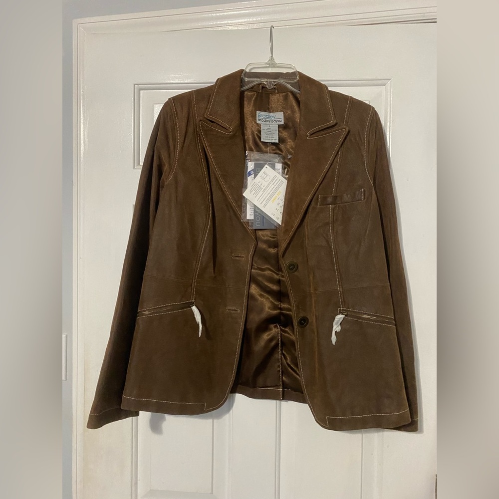 Bradley Bayou Leather Coat - Brown - Size S - New with Tags